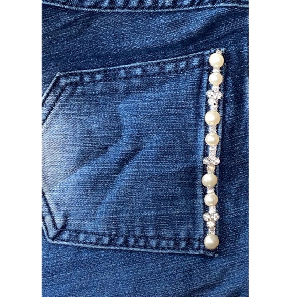 Size 1 MACHINE Jeans RHINESTONES! - Picture 7 of 8